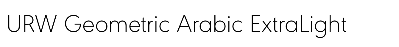 URW Geometric Arabic ExtraLight